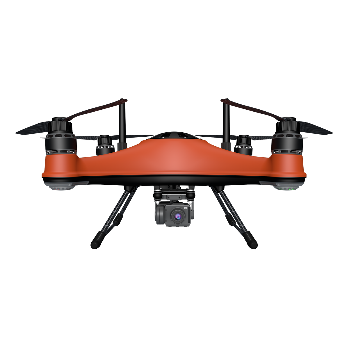 SwellPro Fisherman FD3 close front render showing 4K camera