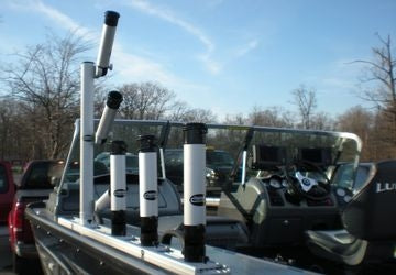 RH1 / Single Lift and Turn Rod Holder with Track Base Plate